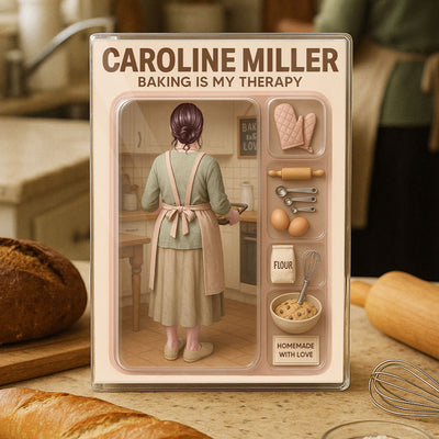 Baking Mom Grandma Realistic Figure Style Personalized Acrylic Block Plaque