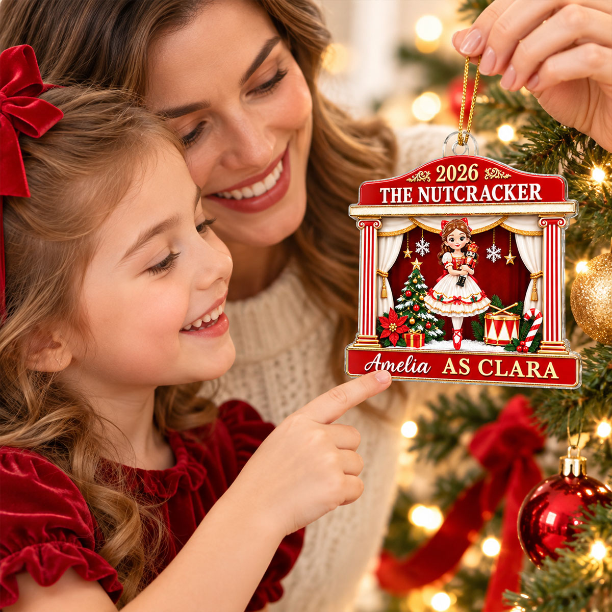 The Nutcracker Custom Name And Character - Personalized Acrylic Ornament - Christmas Gift For Ballet Dancers, Girls, Boys