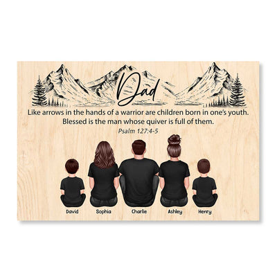 Dad Like Arrows In The Hands Of A Warrior Personalized Horizontal Poster