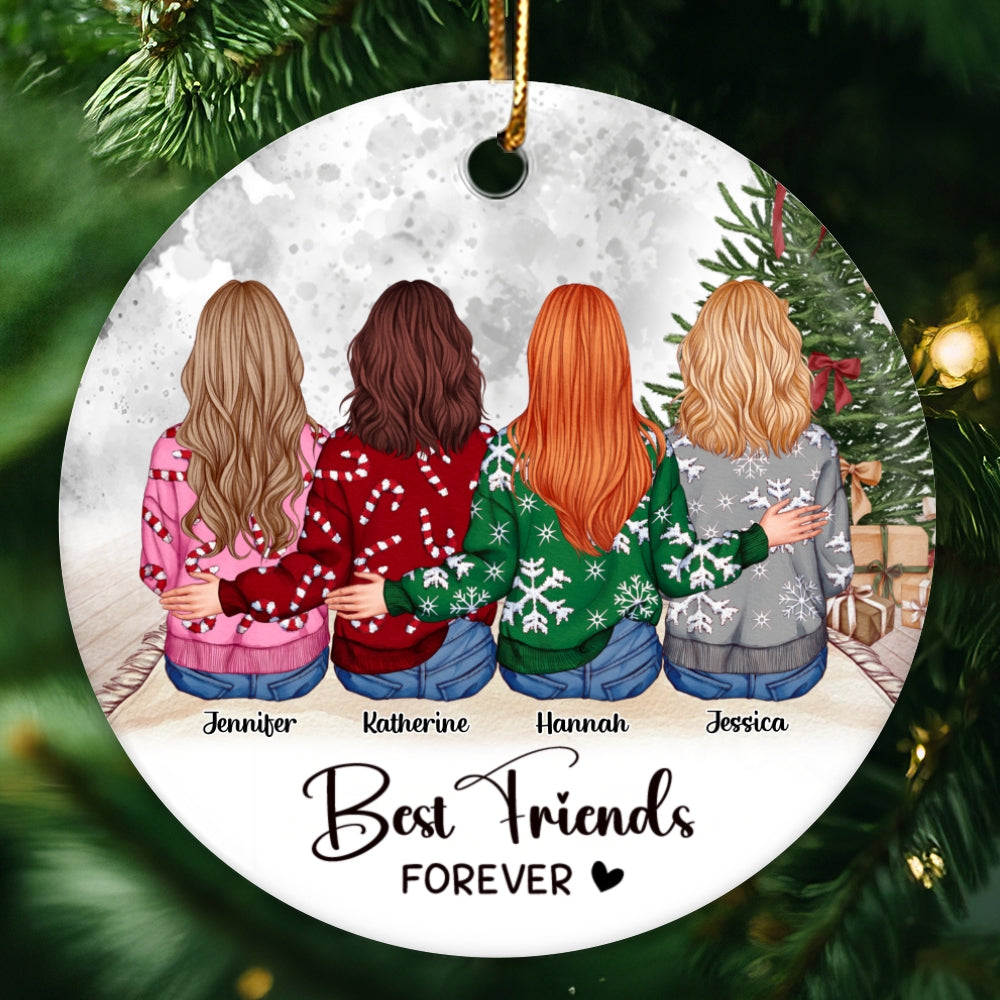Personalized Best Friends Ornament Gift, Personalized Friendship Gift, Soul Sister Christmas Gift for Best Friend, Long Distance Friendship Gift