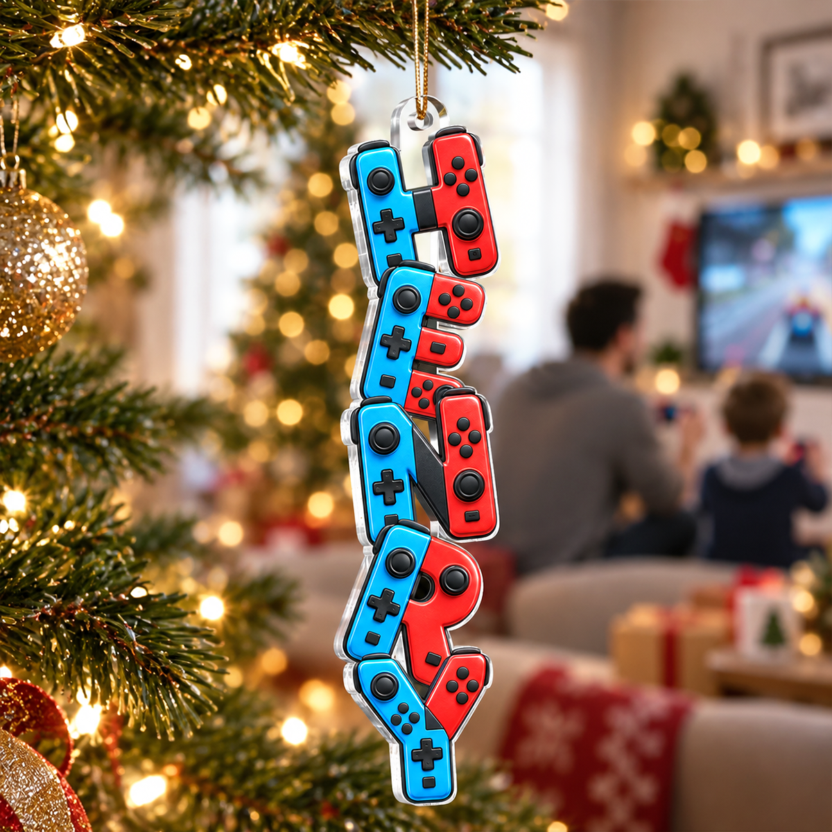 Custom Name Ornament For Game Lovers, Boy, Girl - Personalized Acrylic Ornament