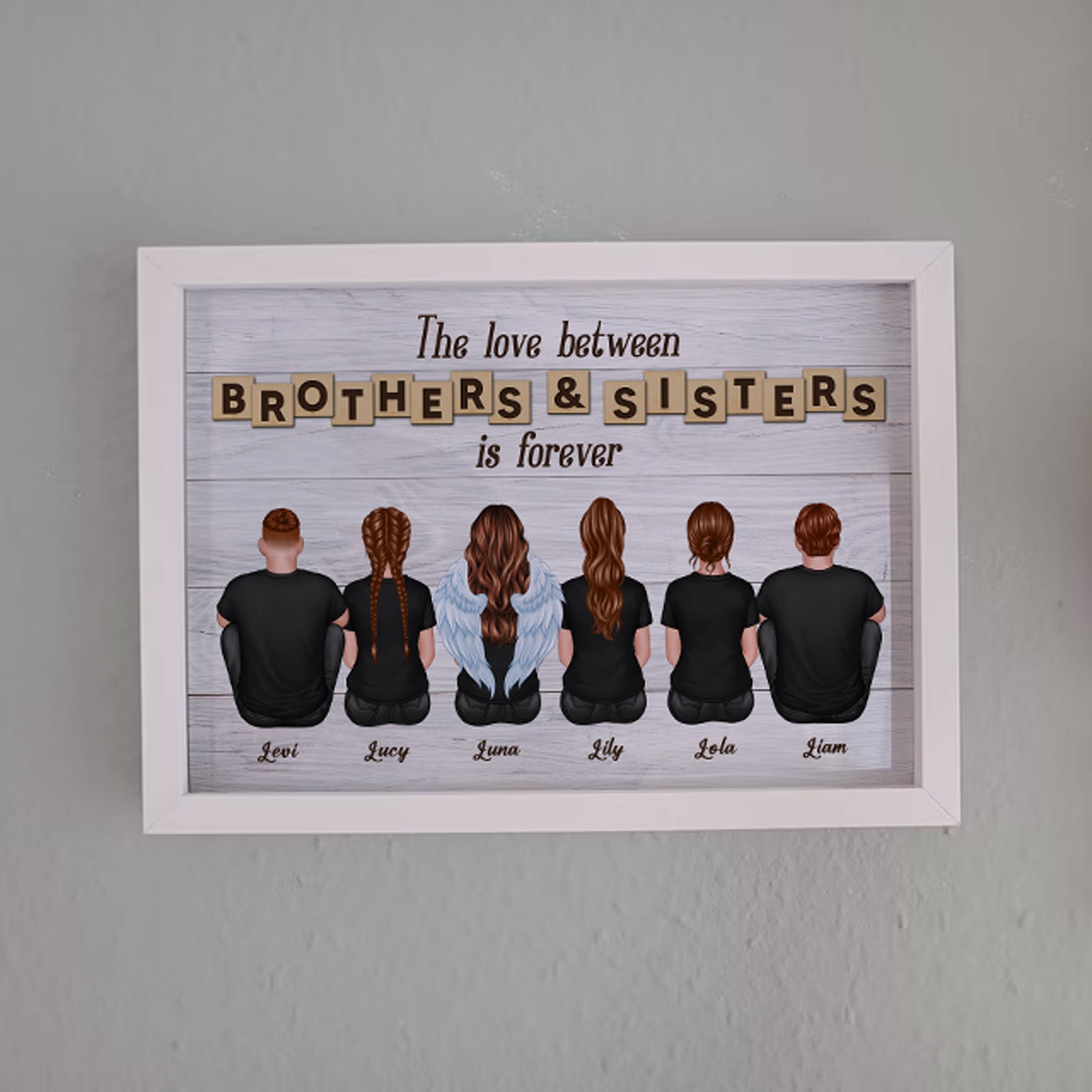 The Love Between Brothers & Sisters Is Forever - Personalized Poster - Gift For Siblings, Sisters, Brothers