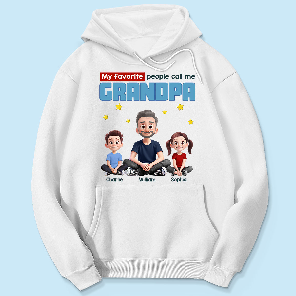My Favorite People Call Me Grandpa Cartoon Funny Style Personalized Shirt, Gift For Grandpa