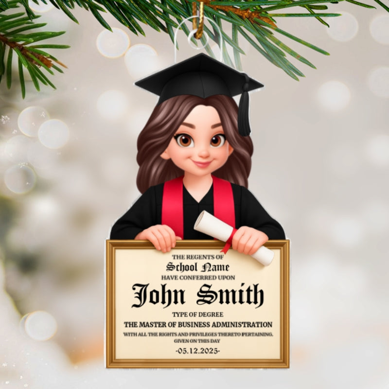 College Graduation High School Graduation and University Graduation - Personalized Acrylic Ornament - 2025 - Graduation Gifts