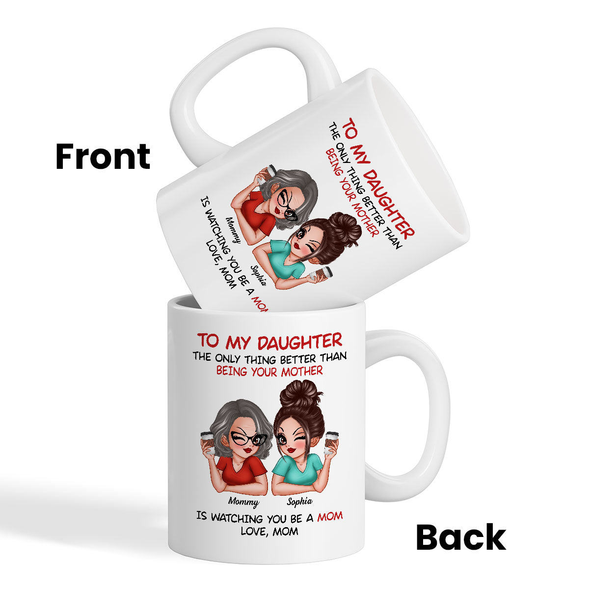 To My Daughter From Mom Personalized Mug