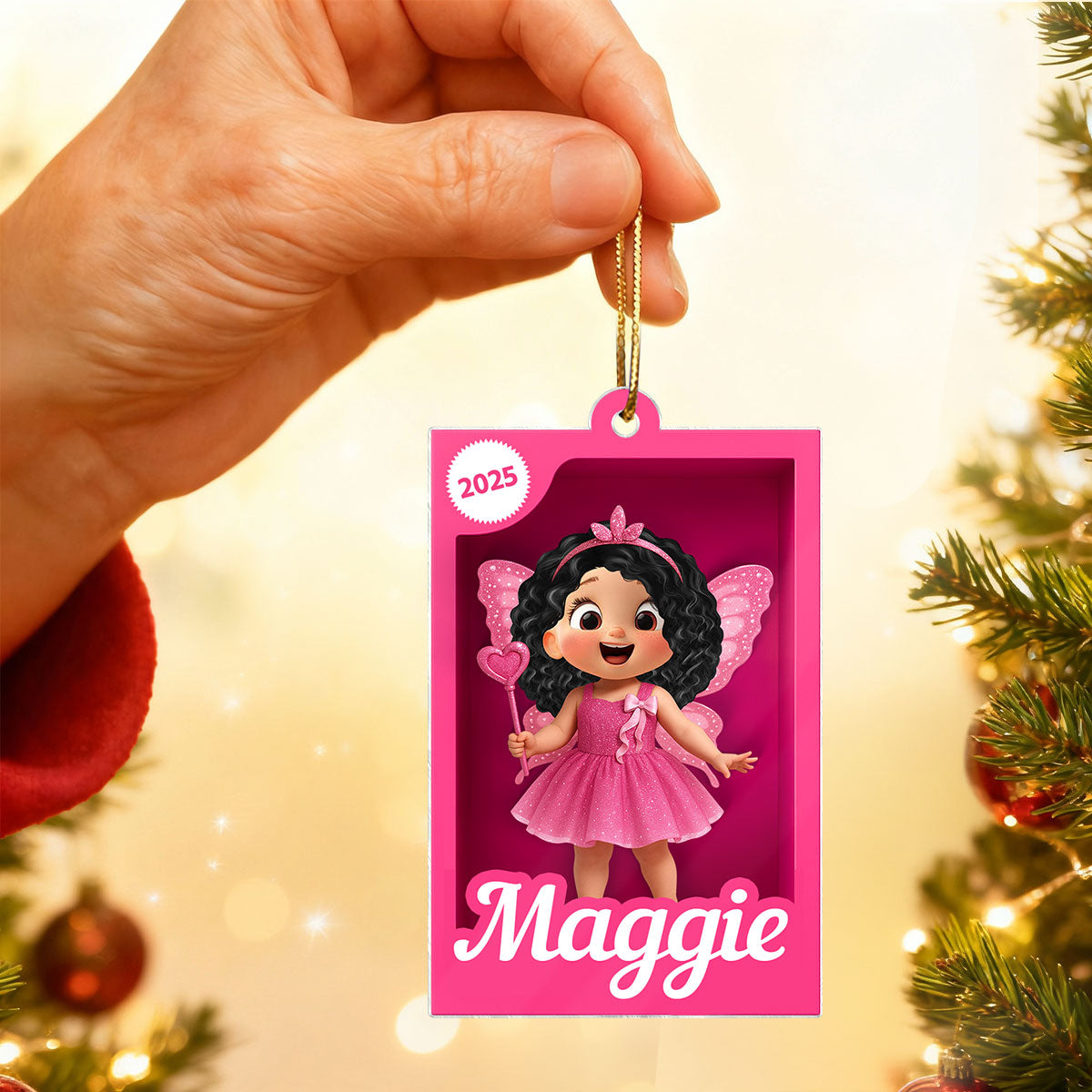 Adorable Fairy Kid Toy Box - Personalized Acrylic Ornament - Perfect Christmas Gift For Kids, Grandkids