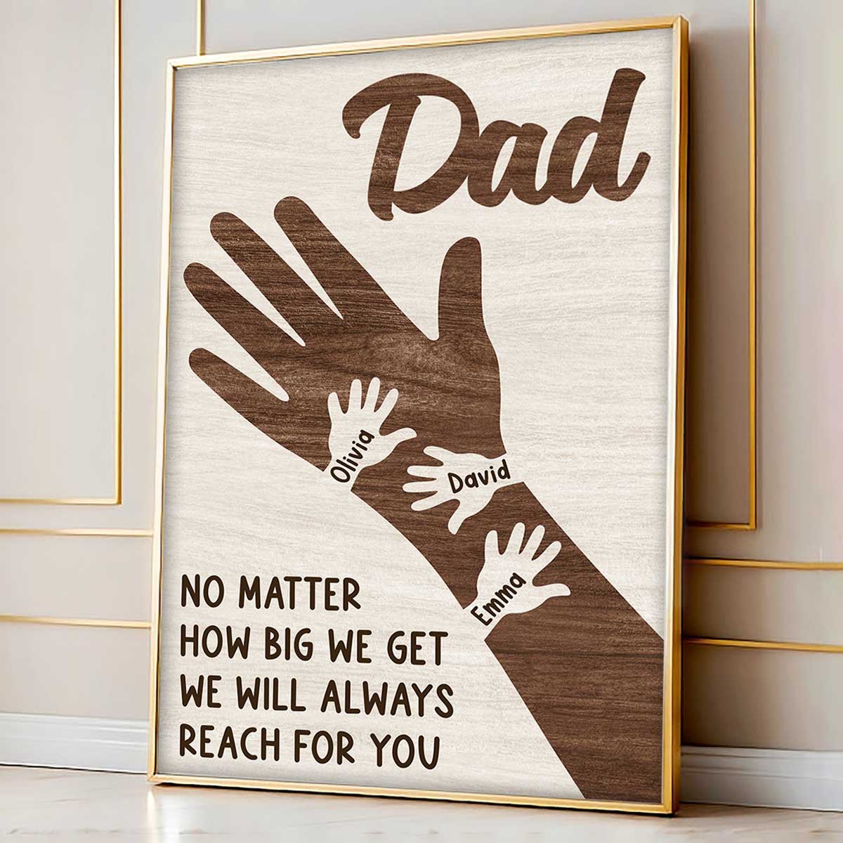 No Matter How Big We Get Personalized Poster, Gift For Dad