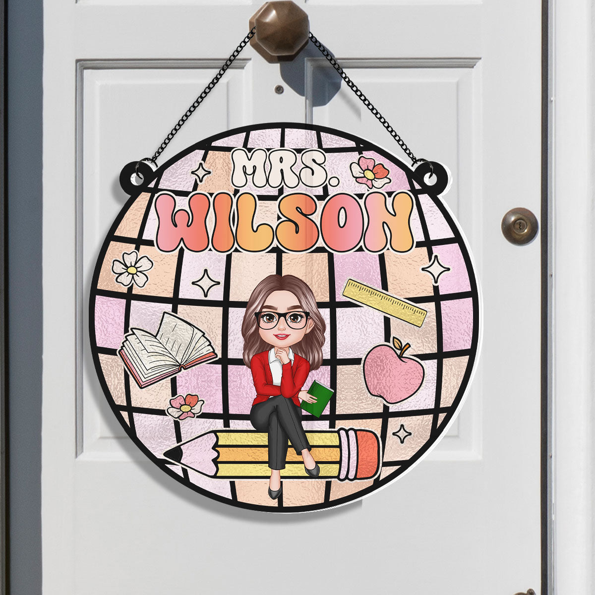 Teacher Classroom Personalized Suncatcher, Classroom Decor