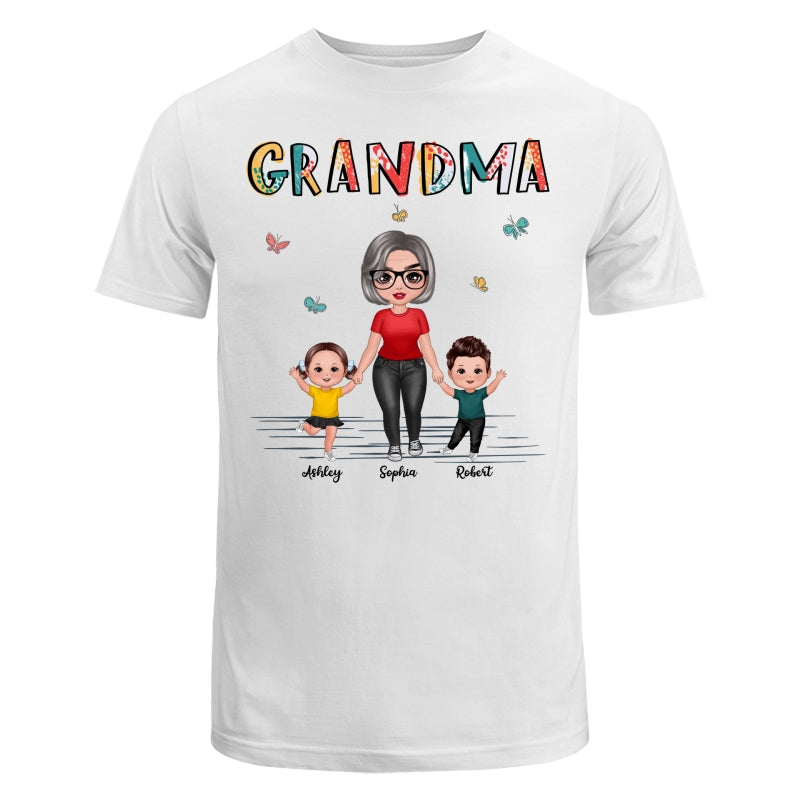Grandma Grankids Hold Hands Personalized Shirt