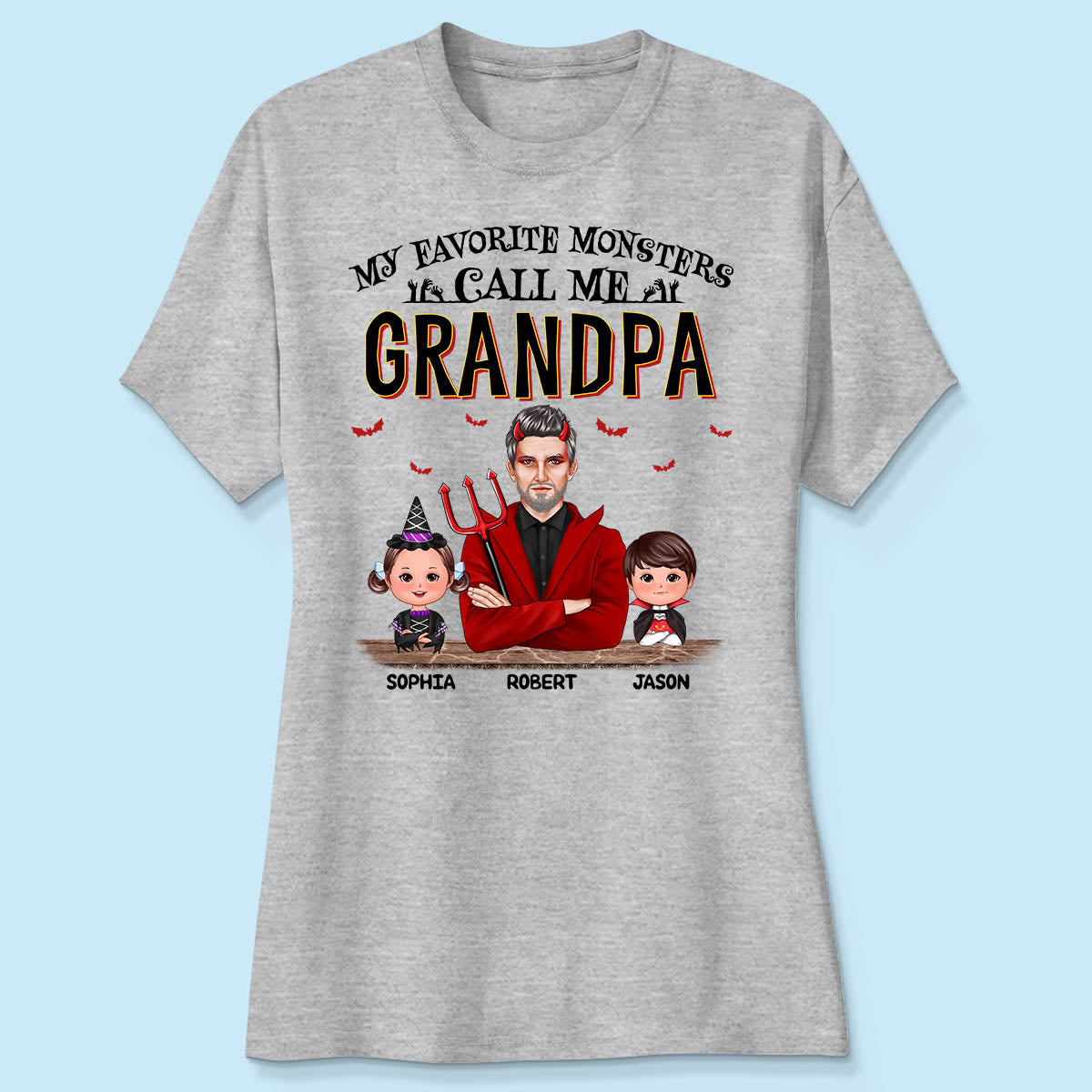 Halloween Favorite Monsters Call Me Dad Grandpa Personalized Shirt