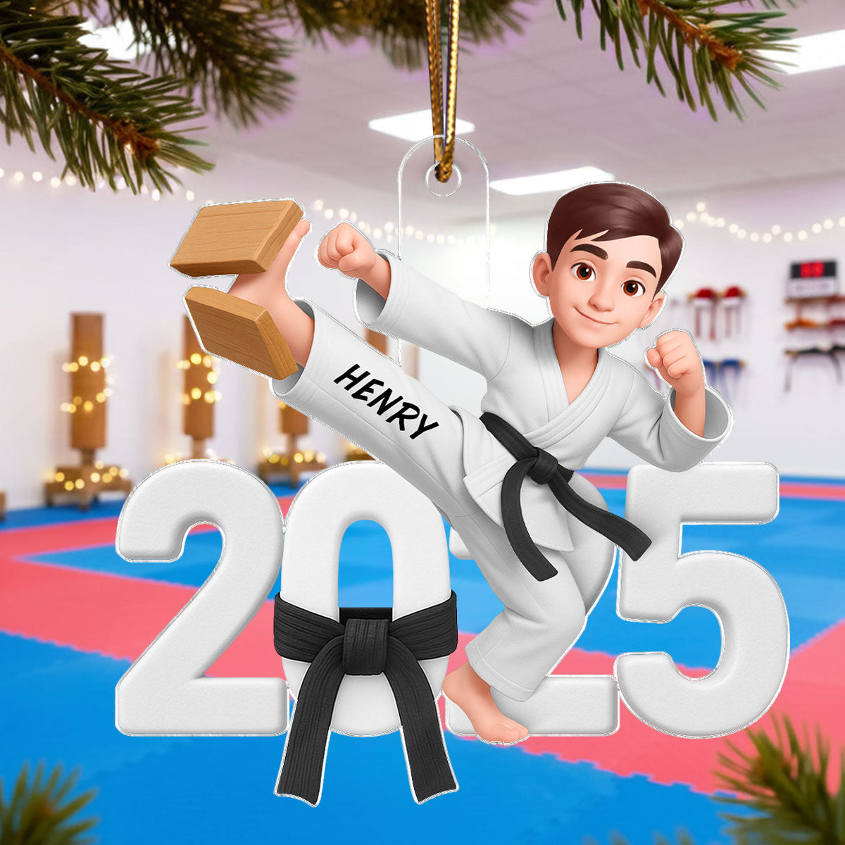 2025 Karate Boy Girl - Personalized Acrylic Ornament - Christmas Gift for Daughter, for Son