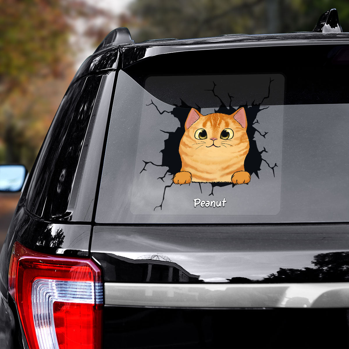 Peeking Cats Personalized Decal, Gift For Cat Lovers