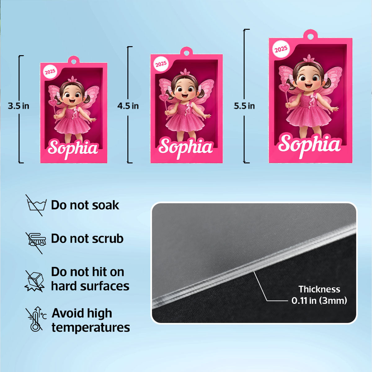 Adorable Fairy Kid Toy Box - Personalized Acrylic Ornament - Perfect Christmas Gift For Kids, Grandkids