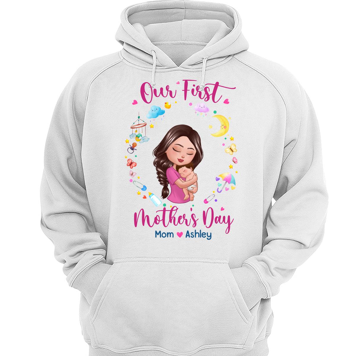 Doll Mom Holding Baby Our First Mother‘s Day Together Personalized Shirt
