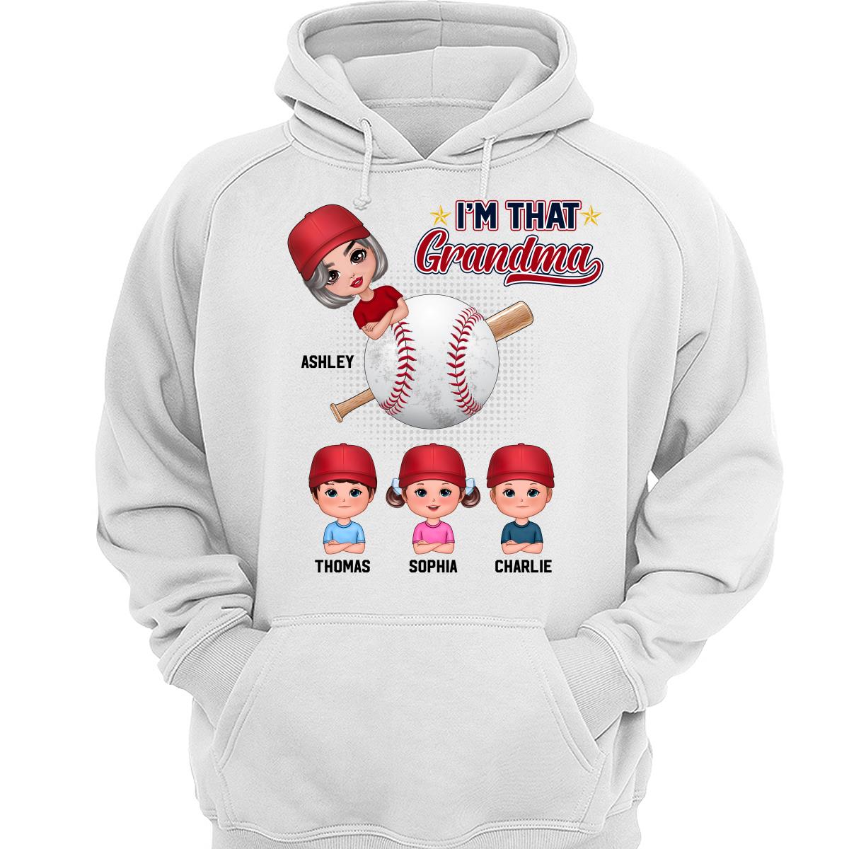 I‘m That Baseball Grandma With Kids Doll Personalized Shirt