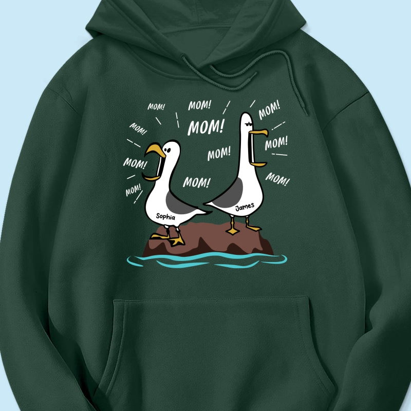 Seagull Mom Mom Mom Custom Name - Personalized Shirt - Funny Mother's Day Gift For Mom