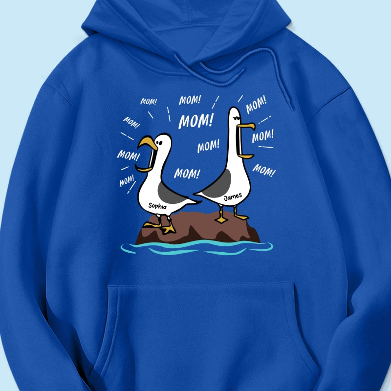 Seagull Mom Mom Mom Custom Name - Personalized Shirt - Funny Mother's Day Gift For Mom