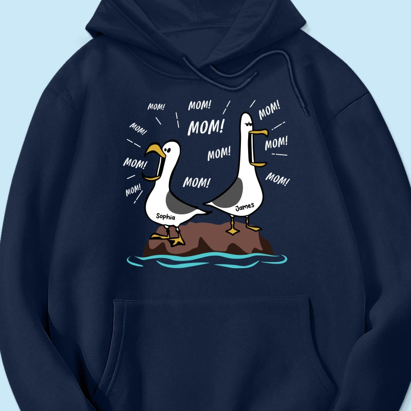 Seagull Mom Mom Mom Custom Name - Personalized Shirt - Funny Mother's Day Gift For Mom