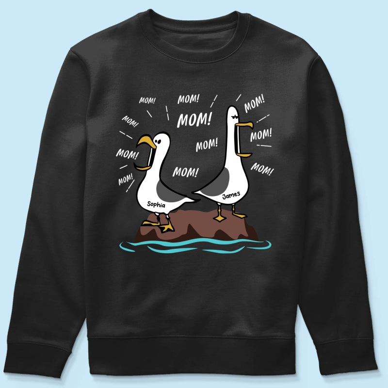 Seagull Mom Mom Mom Custom Name - Personalized Shirt - Funny Mother's Day Gift For Mom