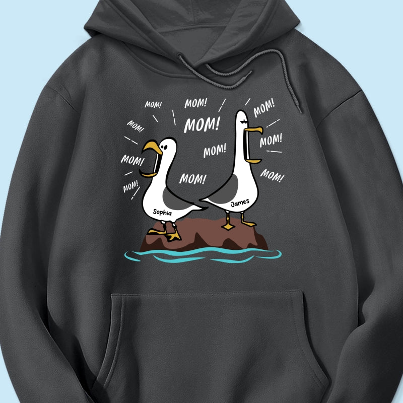 Seagull Mom Mom Mom Custom Name - Personalized Shirt - Funny Mother's Day Gift For Mom