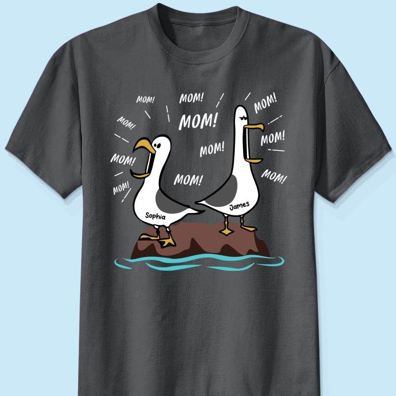 Seagull Mom Mom Mom Custom Name - Personalized Shirt - Funny Mother's Day Gift For Mom