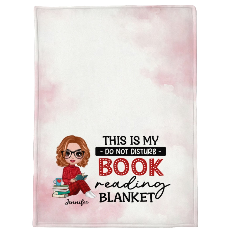 Doll Girl My Do Not Disturb Book Reading Personalized Blanket