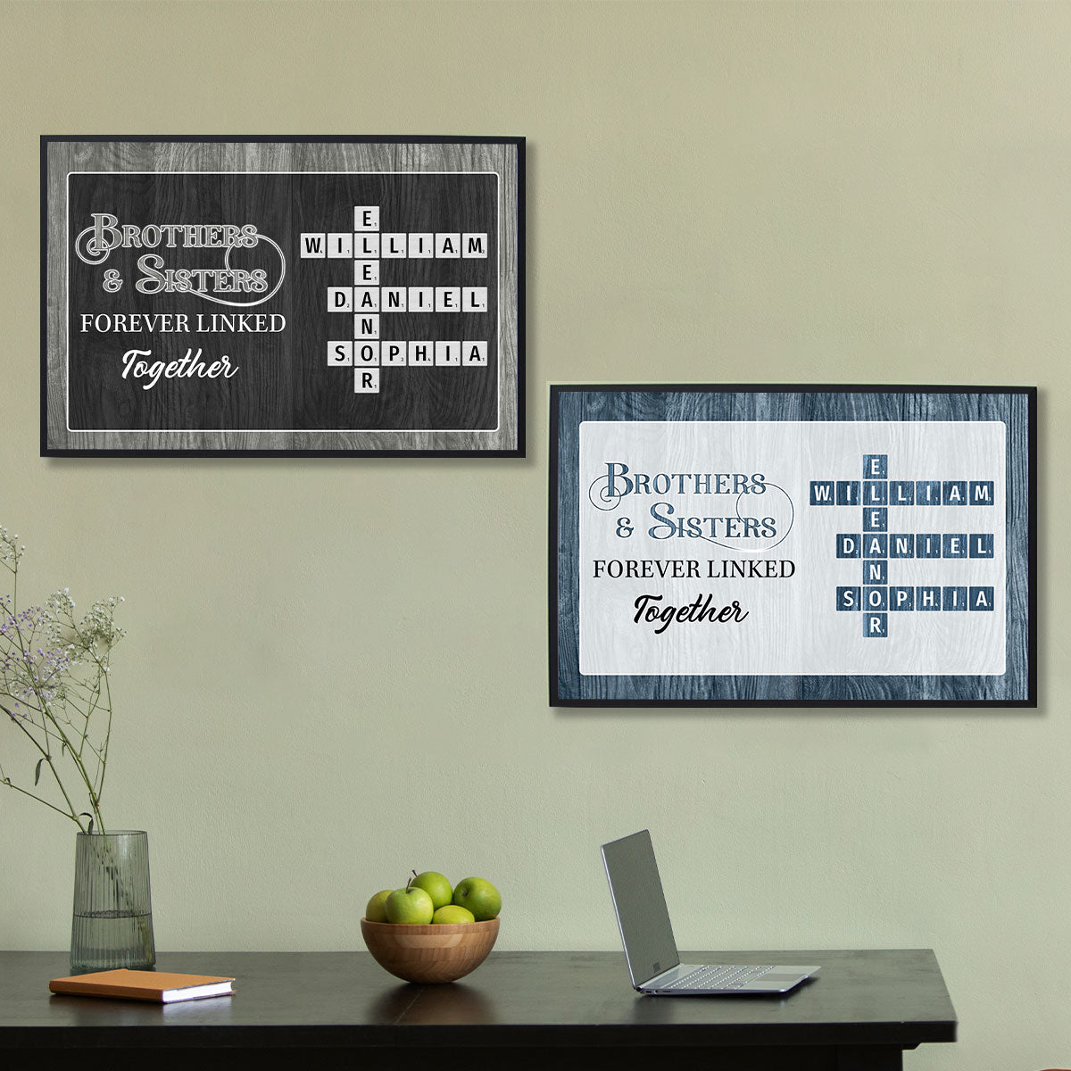 The Greatest Gift Our Parents Gave Us Was Each Other Crossword Puzzle Art, Personalized Poster