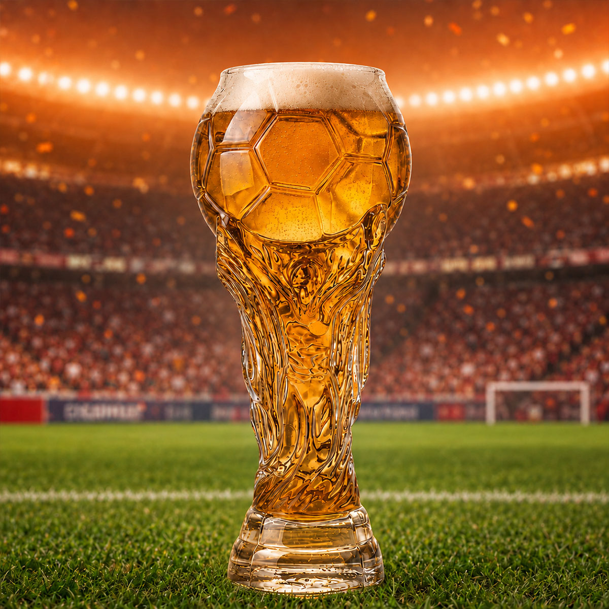 World Cup 2026 Football Trophy Beer Glass, Match Day Beer Glass, Birthday Gift for Him, Gift for Dad