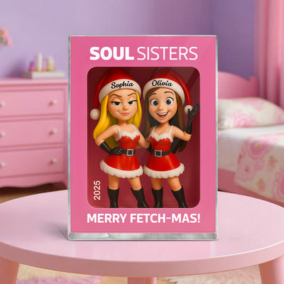 Cool Girls Merry Fetch-mas Funny Christmas Gift For Besties Personalized Acrylic Block Plaque