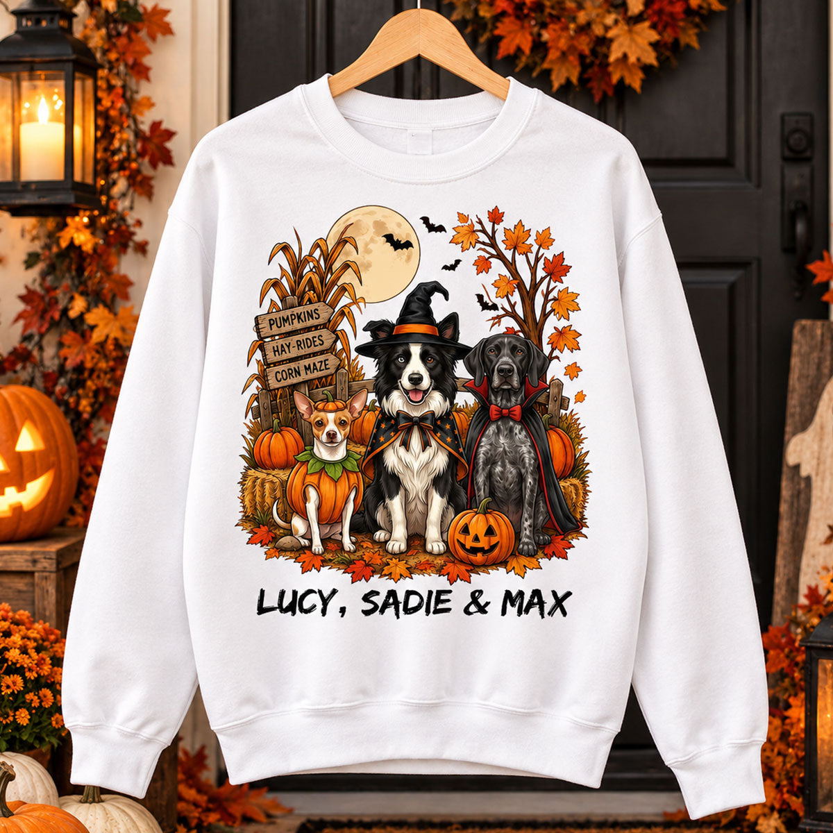 Halloween Dog Cat Upload Photo - Personalized Shirt - Halloween Gift For Dog Lovers, Cat Lovers
