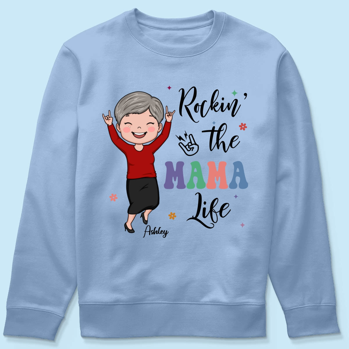 Rockin' The Nana Life Vector Woman Retro Style Personalized Shirt