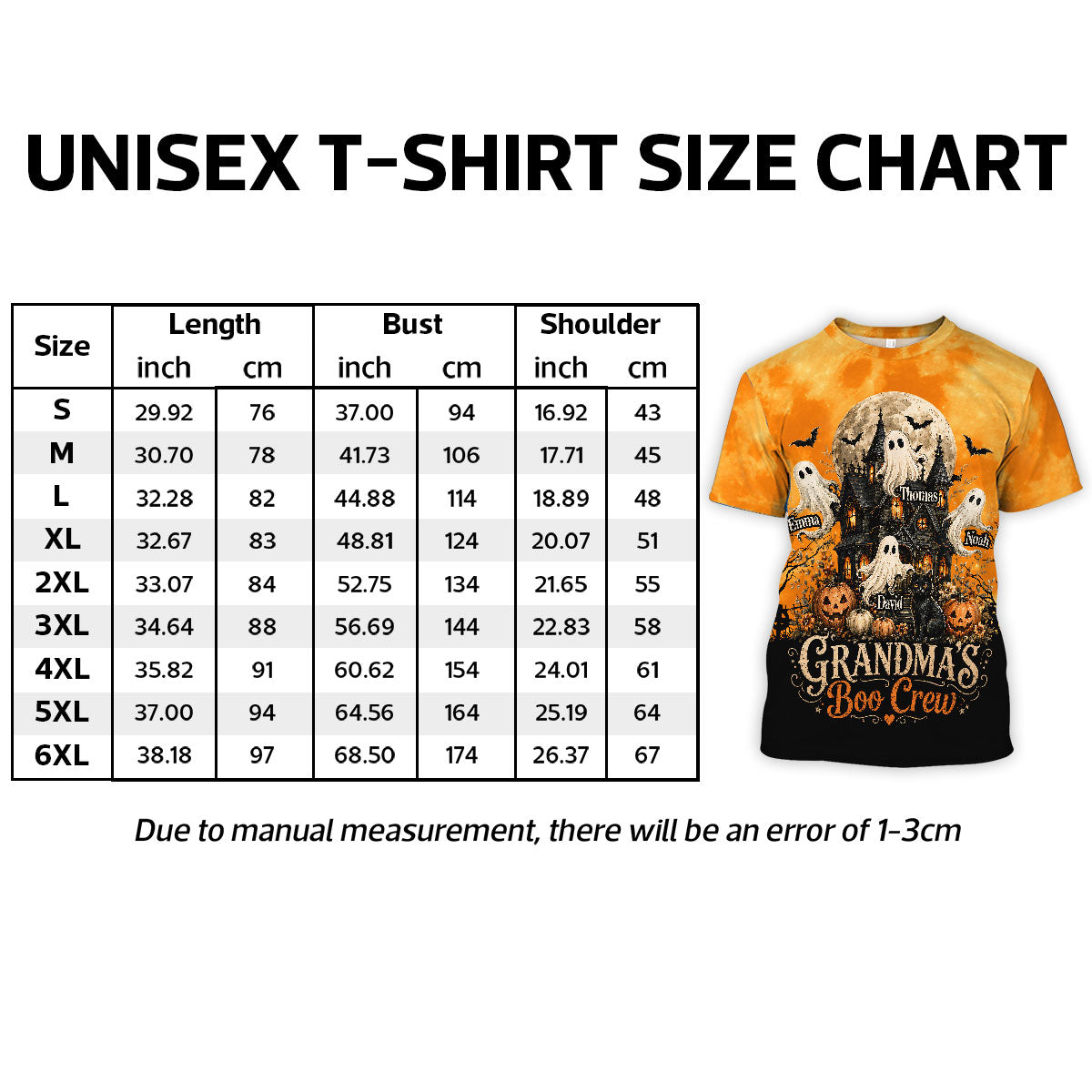 Halloween Theme Grandma Boo Crew - Personalized Shirt - Halloween Gift For Grandma