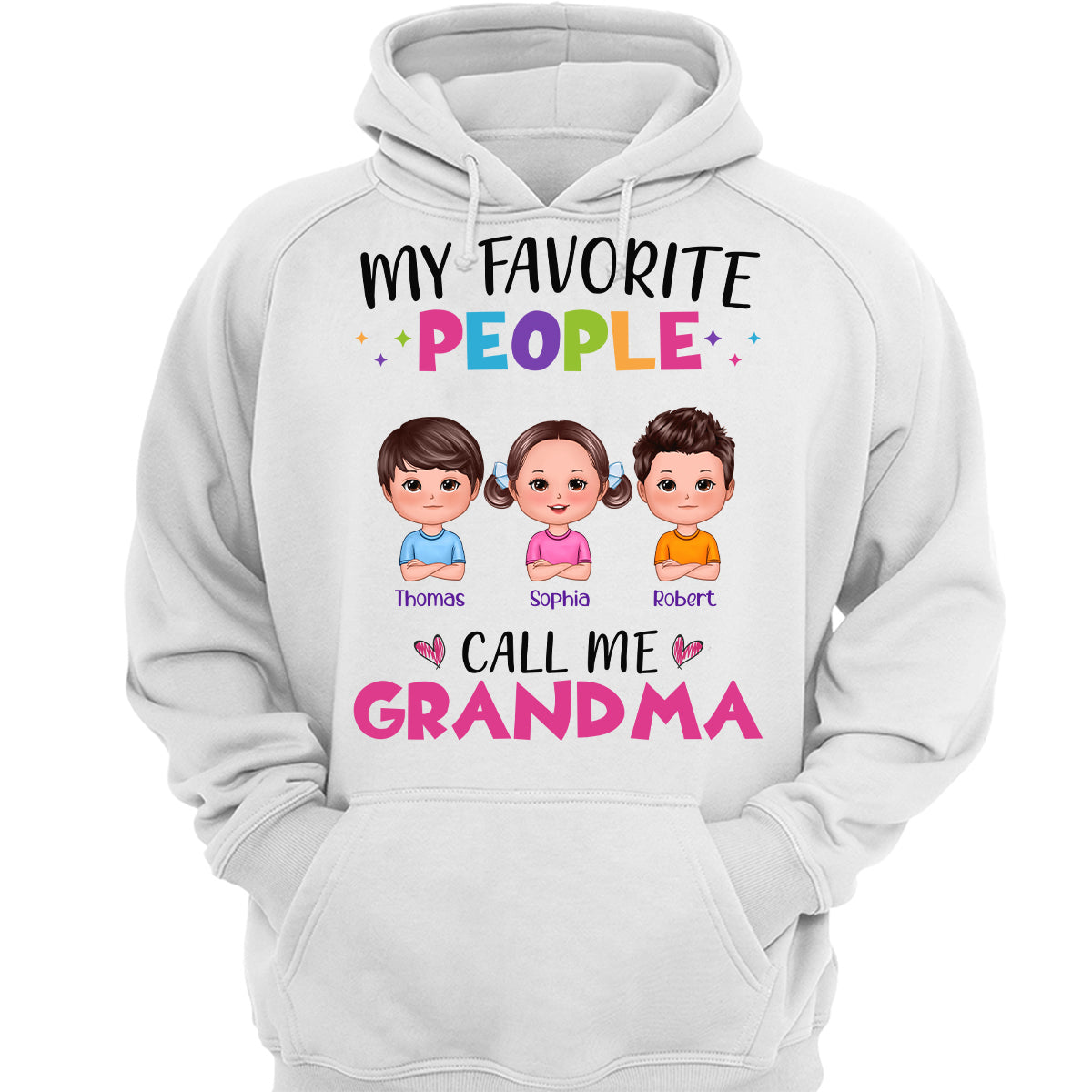 Colorful My Favorite People Call Me Grandma Doll Kids Personalized Shirt