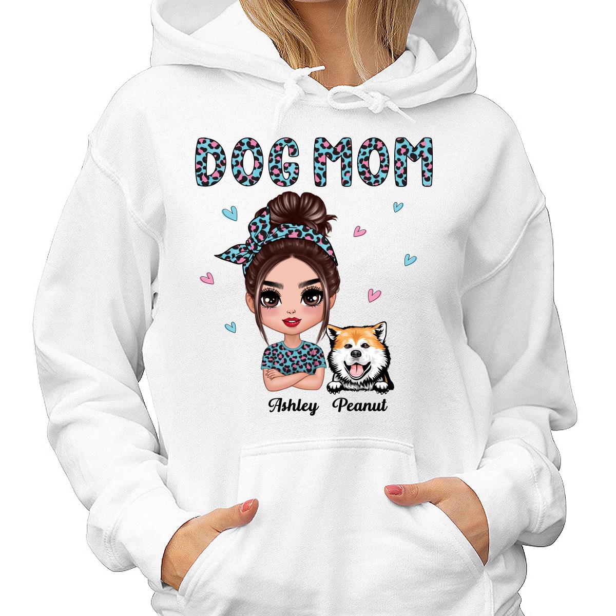 Colorful Leopard Pattern Doll Dog Mom Gift For Dog Lovers Personalized Shirt