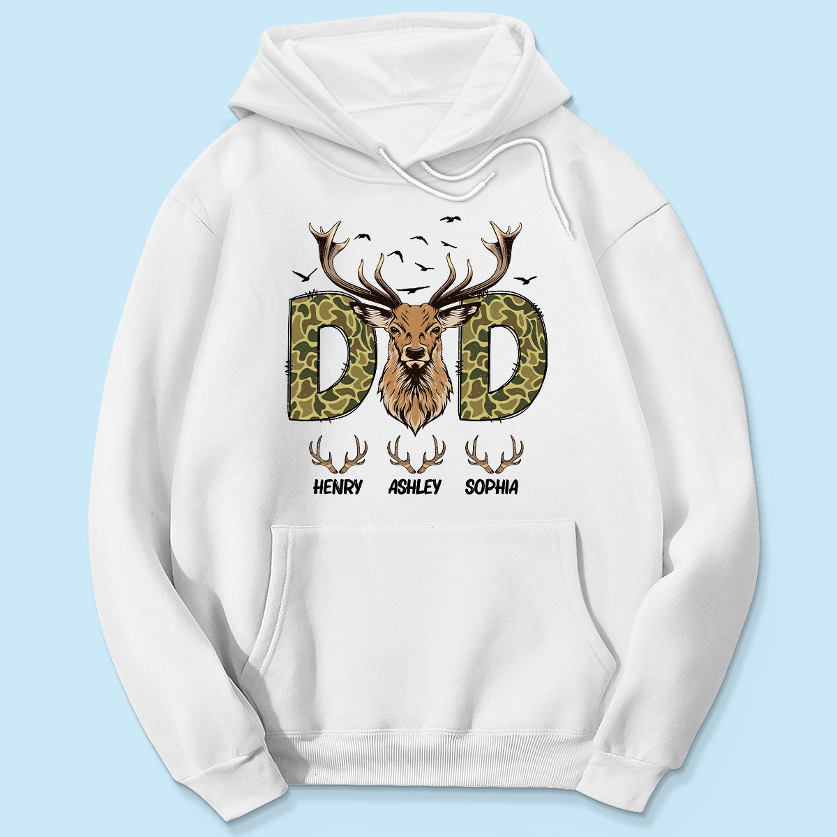 Buckin' Dad Hunting Camouflage Personalized Shirt, Father's Day Gift For Dad, Husband