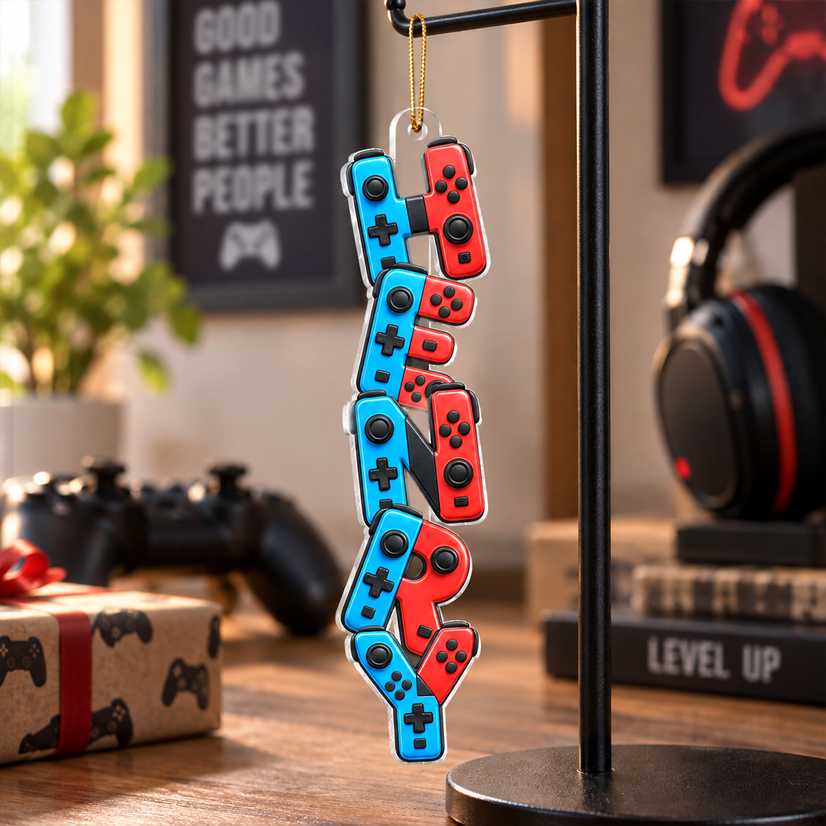 Custom Name Ornament For Game Lovers, Boy, Girl - Personalized Acrylic Ornament