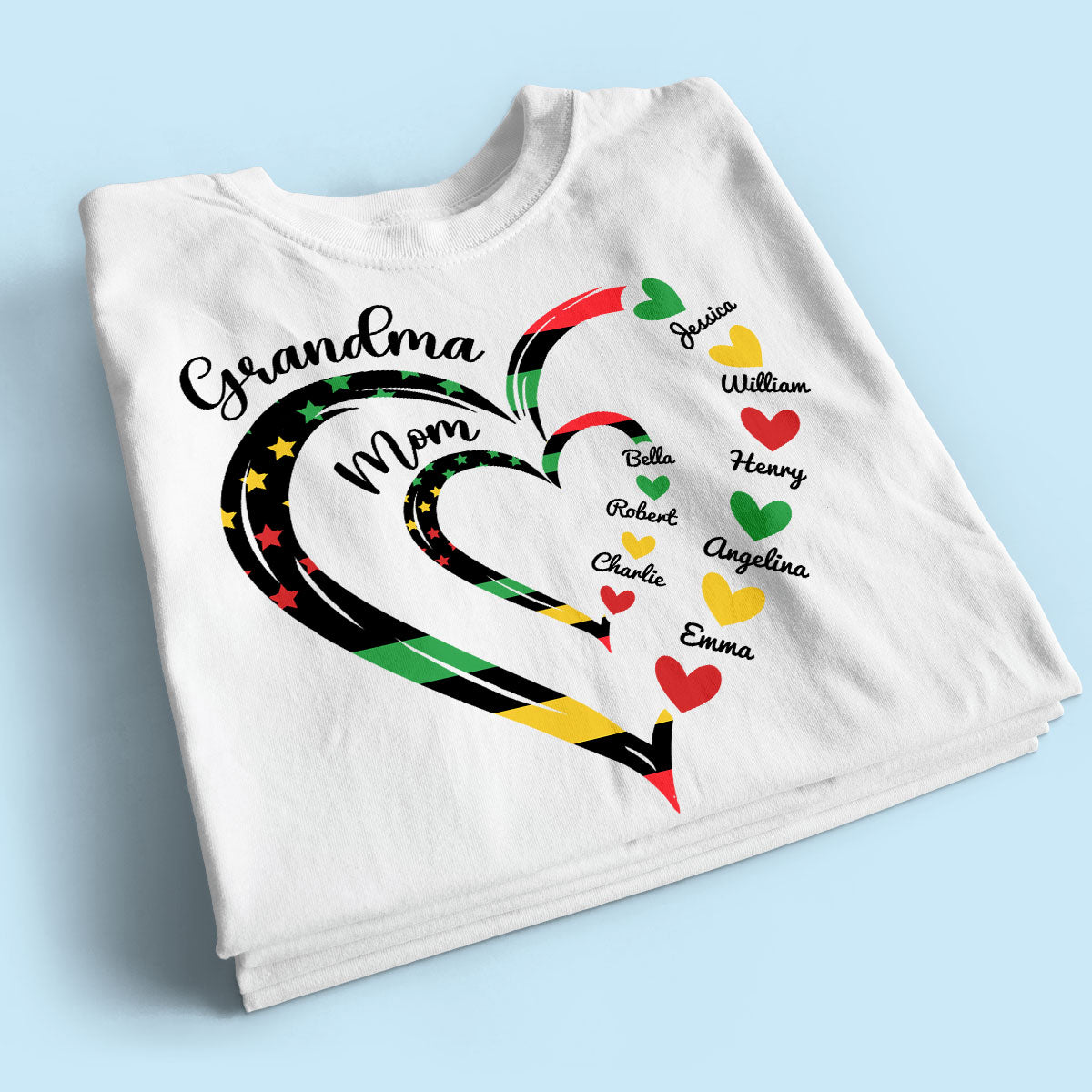 Juneteenth African American Flag Grandma Personalized Shirt