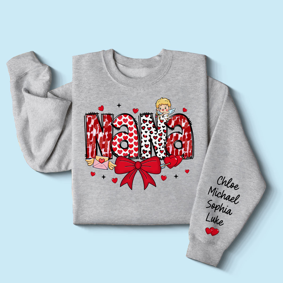 Grandma  Personalized Sleeve Printed Sweatshirt,  Gift For Grandma