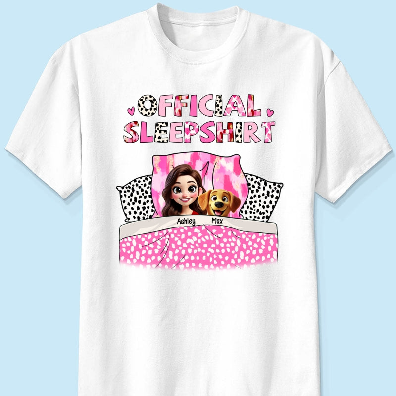 My Official Sleepshirt 3D Cute Dogs Personalized Shirt, Gift For Dog Mom