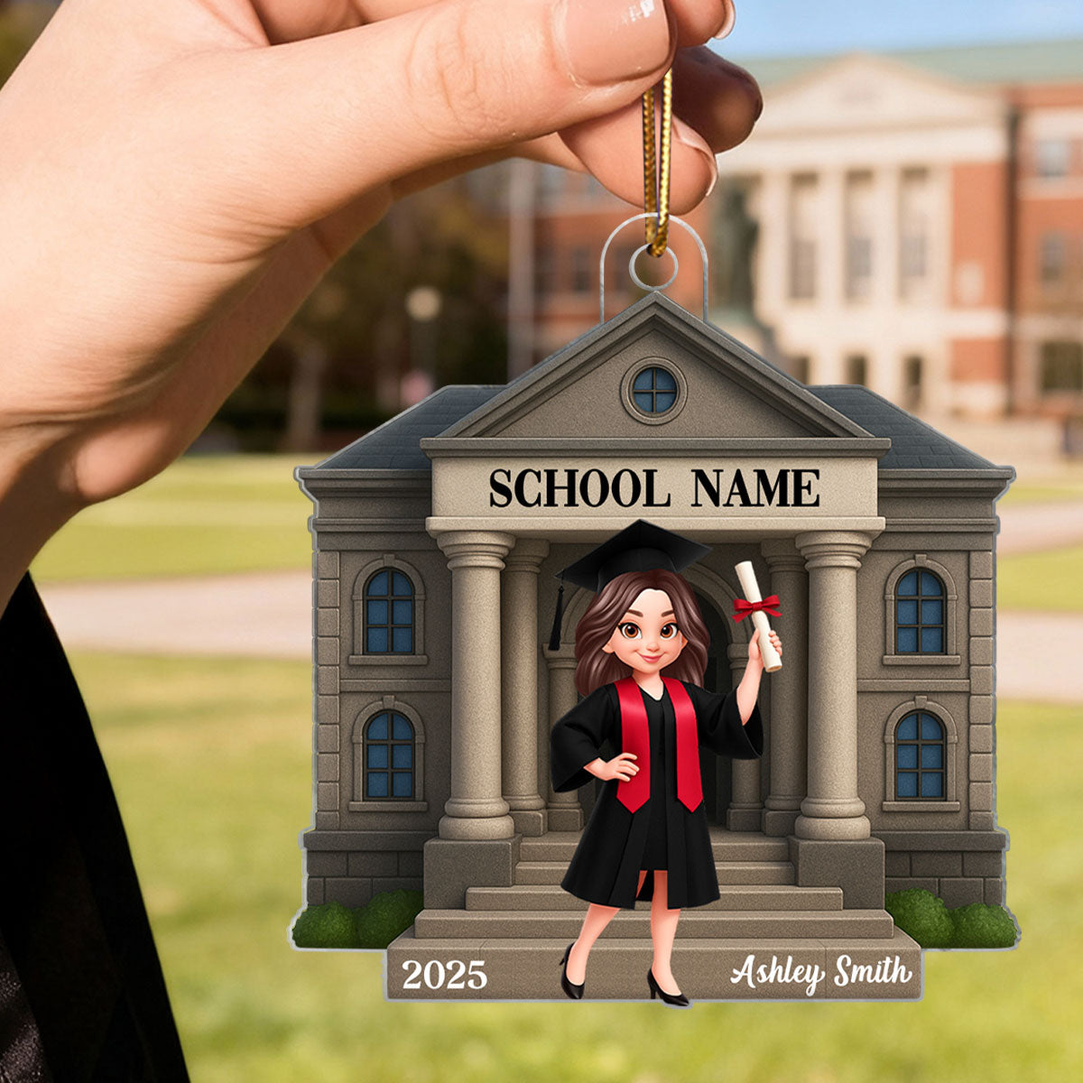 Graduation Keepsake 3D Effect - Personalized Acrylic Ornament - Graduation Christmas Gift