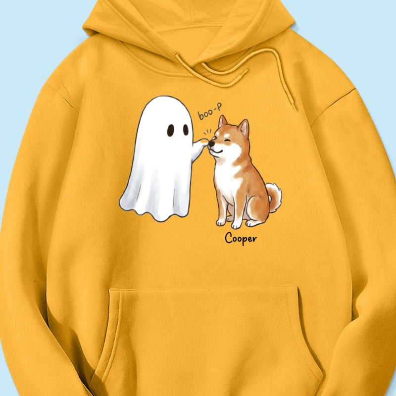 Halloween Dog Ghost - Personalized Shirt - Funny Ghost Booping Dog Tee, Gift for Dog Moms, Dog Dads