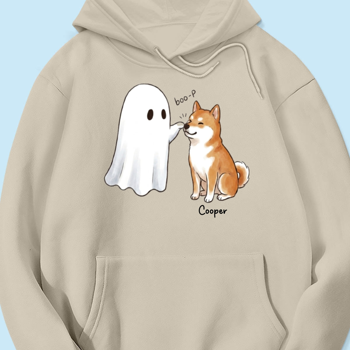 Halloween Dog Ghost - Personalized Shirt - Funny Ghost Booping Dog Tee, Gift for Dog Moms, Dog Dads