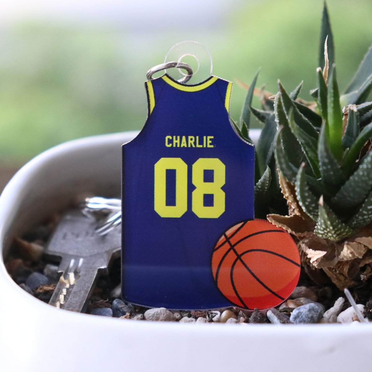 Basketball Jersey Gift For Son, Husband, Him Personalized Acrylic Keychain