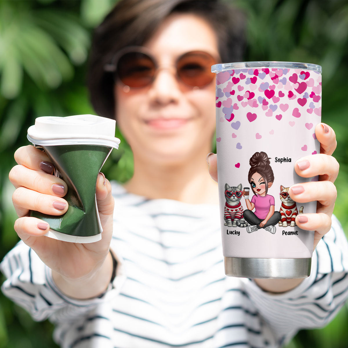 My Cats Are My  Personalized Cat Mom Tumbler