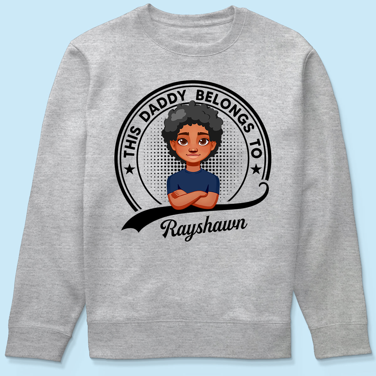This Daddy Belongs To Retro Circle Personalized Shirt