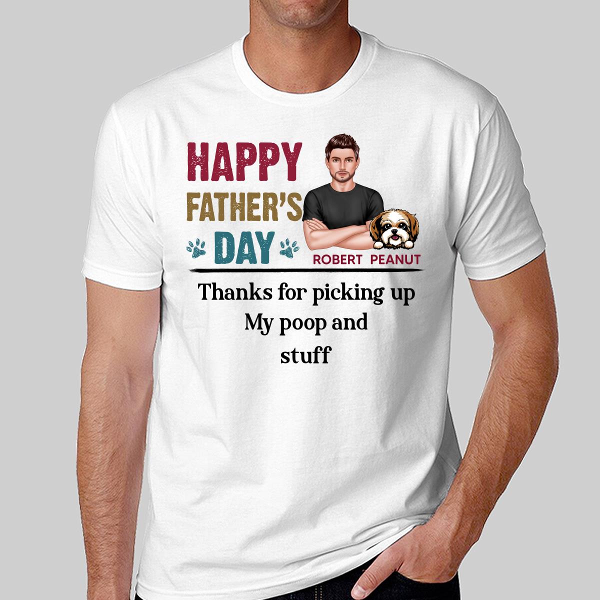 Happy Father‘s Day Dog Dad Retro Personalized Shirt