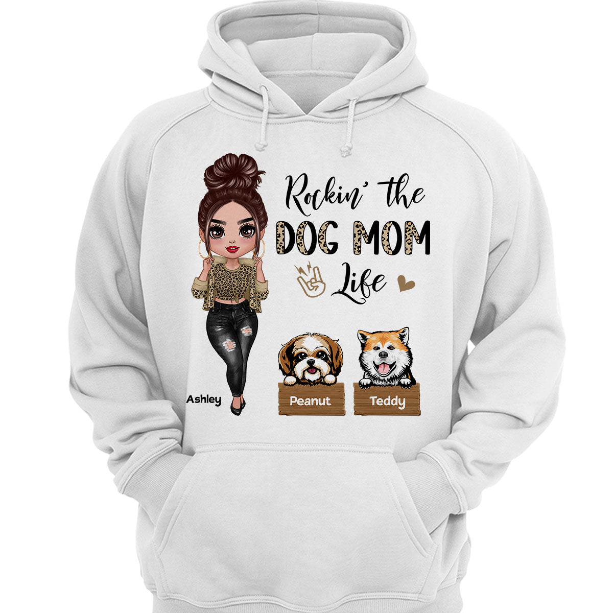 Leopard Cool Doll Dog Mom Personalized Shirt