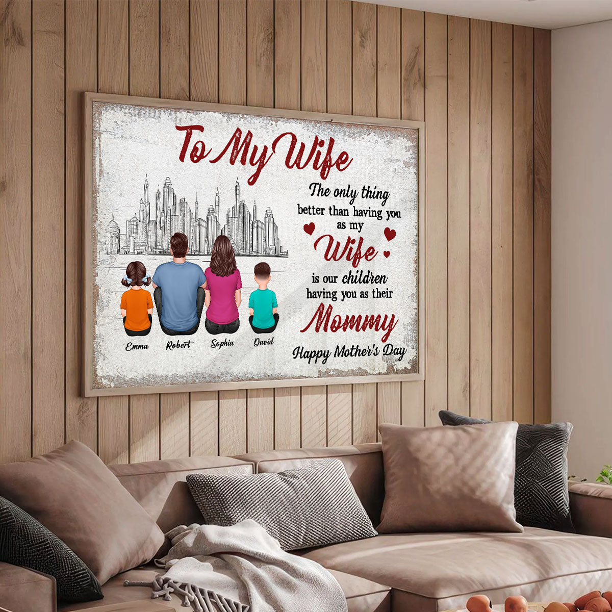 Having You As Their Mommy Personalized Poster