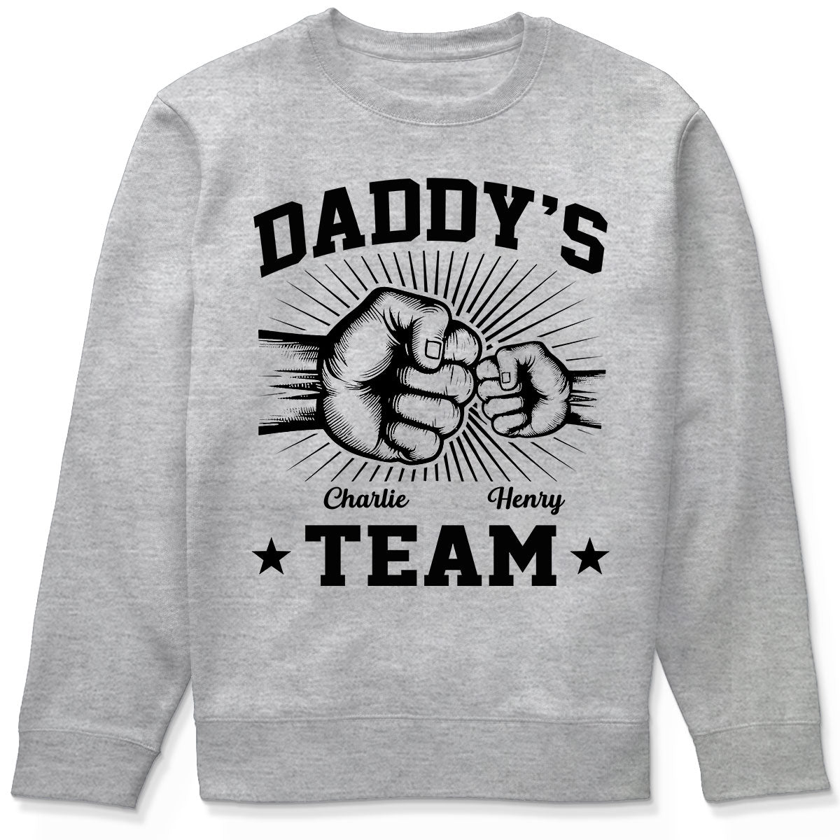 Daddy‘s Team Fist Bump Gift For Dad Personalized Shirt