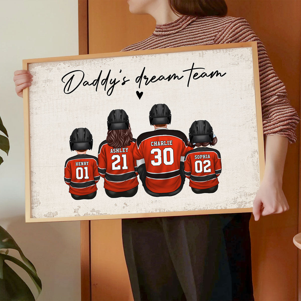 Hockey Team - Personalized Poster - Gift For Dad, Gift For Husband, Gift For Grandpa